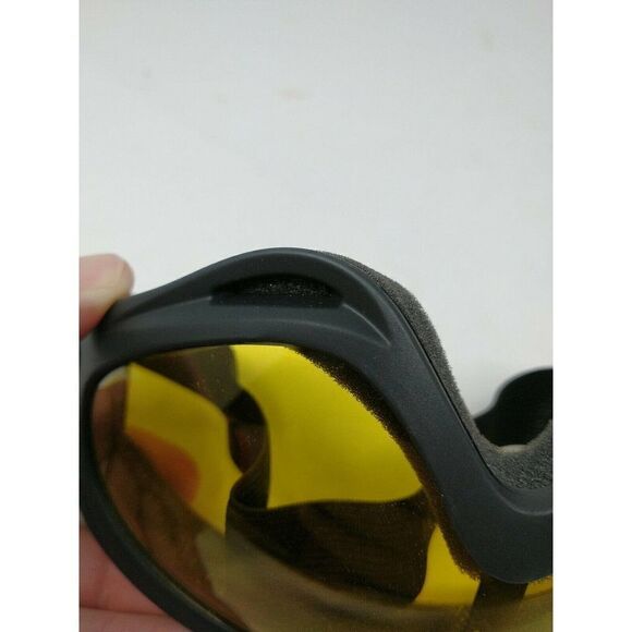 Yellow Tinted Outdoor Googles with vent and adjustable strap Ski Snowmobile Lot4 - Picture 6 of 6